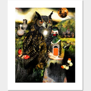 Owl Spirit Animal Guide Magic Goddess God Wisdom Athena Posters and Art